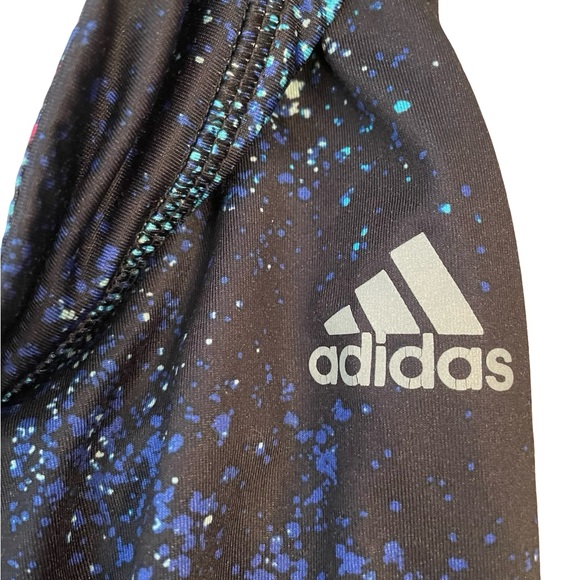 Adidas Kids' Cosmic Splash Leggings - Black and Blue - Picture 4 of 4
